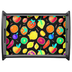 Fruitful Neon Visions Design Serving Tray