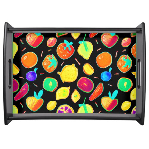 Fruitful Neon Visions Design Serving Tray