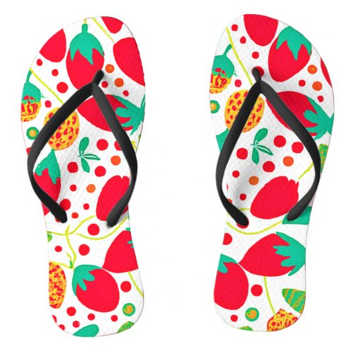 Fruitful Palette Vivid Pattern Flip Flops