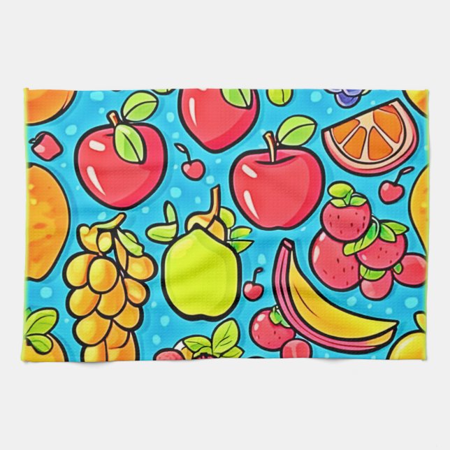 Fruitful Pattern Design Kitchen Towel (Horizontal)