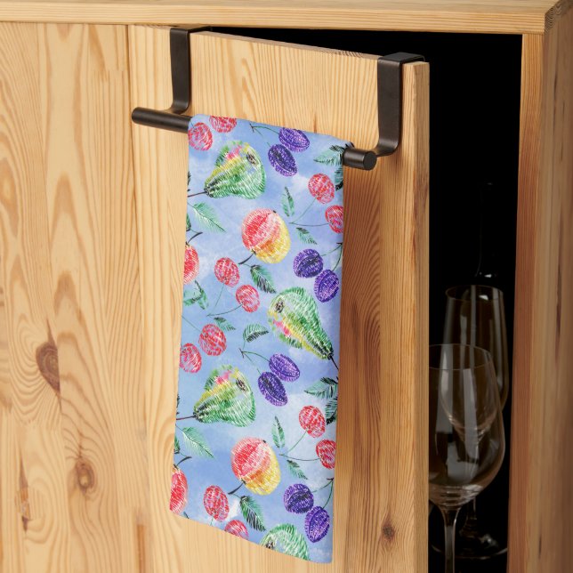 Fruits and berries. kitchen towel (Thirds Fold)
