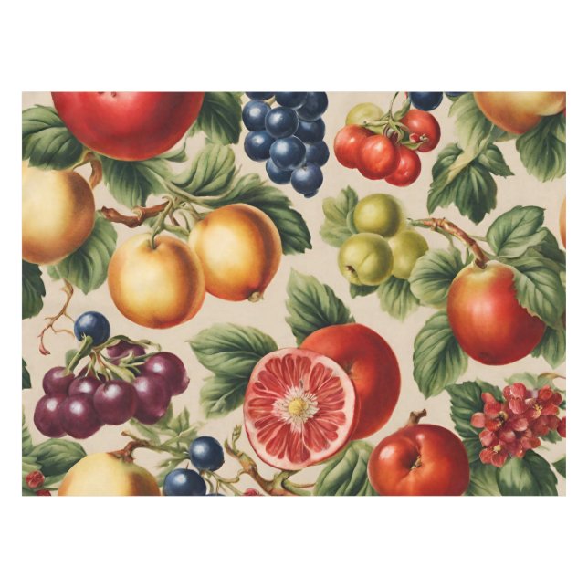 Fruits and Flowers from Luxury Italian Garden Tablecloth (Front (Horizontal))