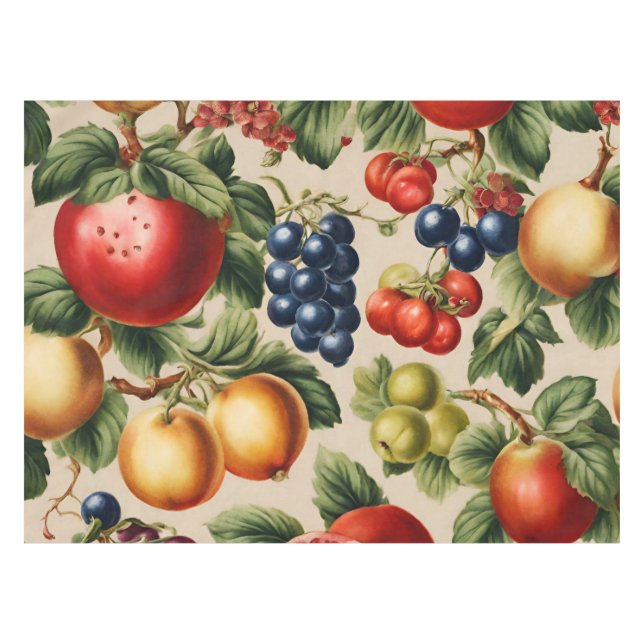 Fruits and Flowers from Luxury Italian Garden Tablecloth (Front (Horizontal))