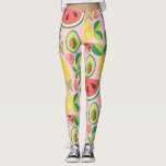 Fruits and leaves pattern leggings<br><div class="desc">Fruits and leaves pattern</div>