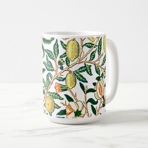 Fruits and Leaves Vintage William Morris Tropical  Coffee Mug