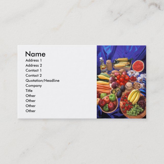 Fruits and vegetables business card (Front)