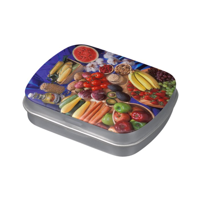 Fruits and vegetables candy tin | Zazzle.com