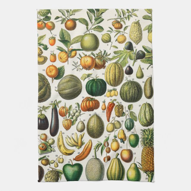 Fruits and Vegetables Kitchen Towel (Vertical)