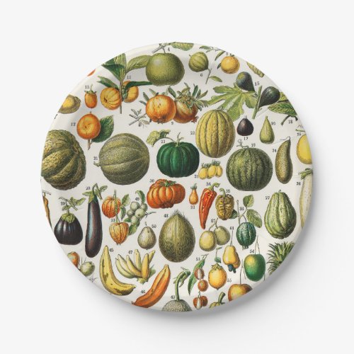Fruits and Vegetables Paper Plates