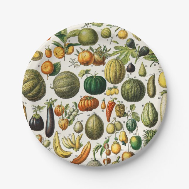 Fruits and Vegetables Paper Plates (Front)