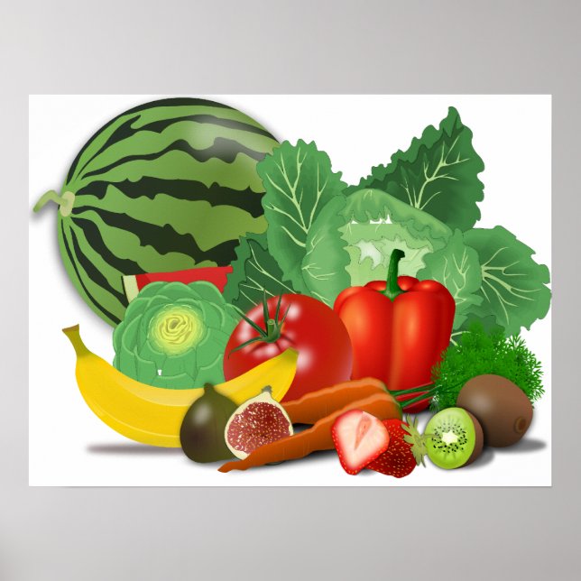 Fruits and vegetables poster (Front)