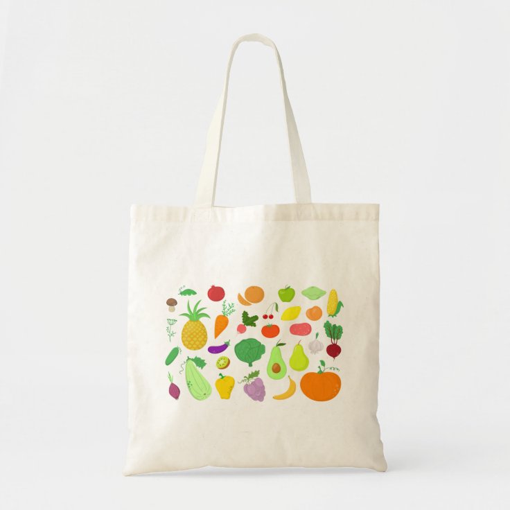 Fruits and Vegetables Tote | Zazzle