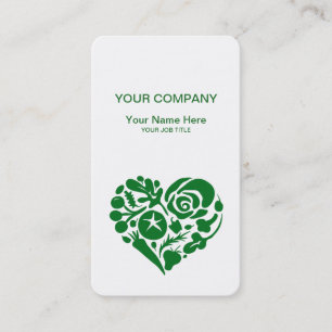 Fruits and Vegetables Vegan Heart Business Card