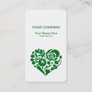 Fruits and Vegetables Vegan Heart Business Card