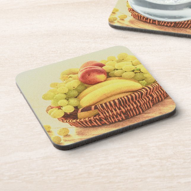 "Fruits Basket" Cute Photo. Buy Now Beverage Coaster (Left Side)
