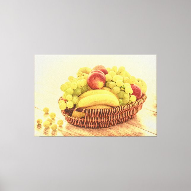 "Fruits Basket" Cute Photo. Buy Now Canvas Print (Front)