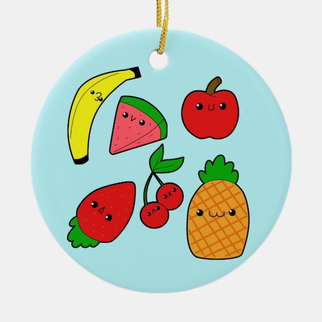 Fruits Ceramic Ornament (Front)