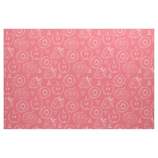 Fruits Drawing Pattern Fabric