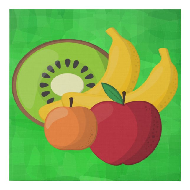Fruits Faux Wrapped Canvas Print (Front)