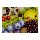 Fruits from the Hedgerow fine art everyday card (Front Horizontal)