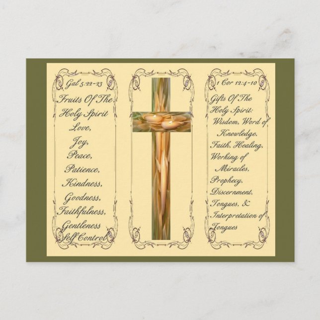 Fruits & Gifts Of The Holy Spirit Post Card (Front)
