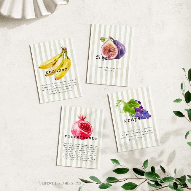 Fruits mentioned in the Quran 5x7 Print Set (Creator Uploaded)