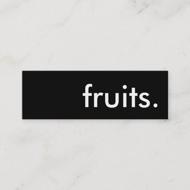 fruits. mini business card (Front)