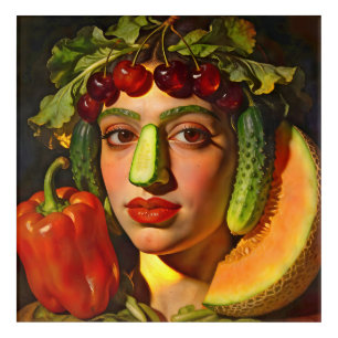 Fruits of Expression – A Surreal Portrait Acrylic Print