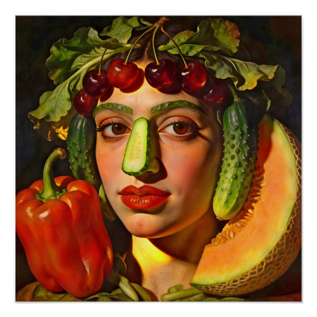 Fruits of Expression – A Surreal Portrait Poster (Front)