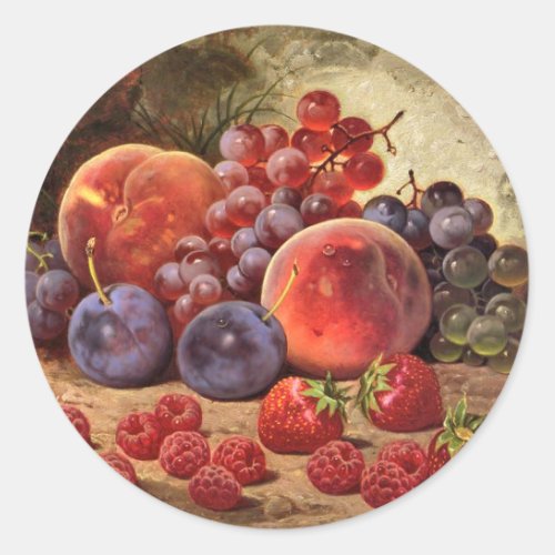 Fruits of Summer Classic Round Sticker