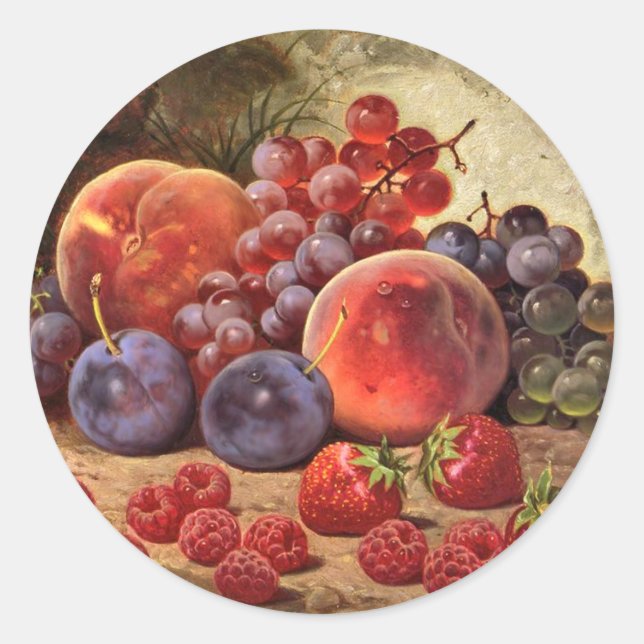 Fruits of Summer Classic Round Sticker (Front)