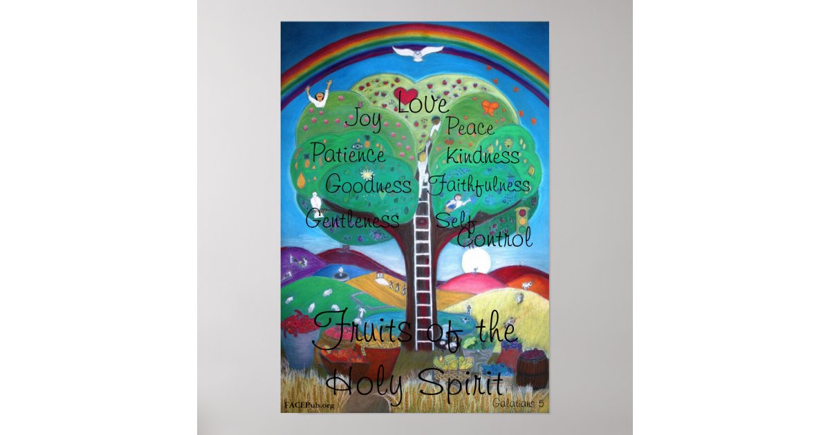 confirmation code spirit Zazzle.com Spirit Fruits the  Poster Holy of