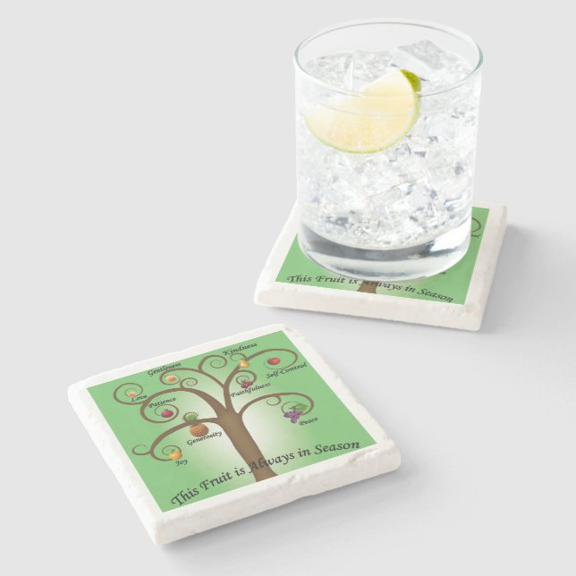 Fruits of the Spirit Coasters Religious Gift (Side)