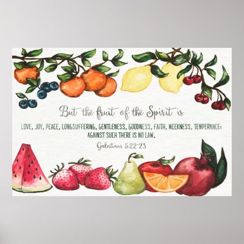 Fruits of the Spirit Galatians 522_23 Poster