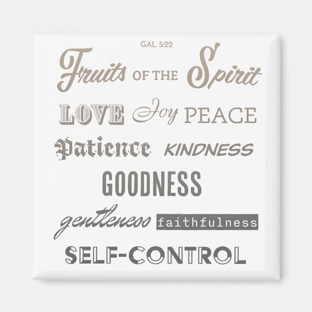 Fruits of the Spirit Magnet (Front)