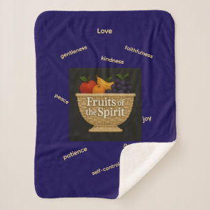 Fruits of the Spirit Sherpa Yarn Look Baby Blanket