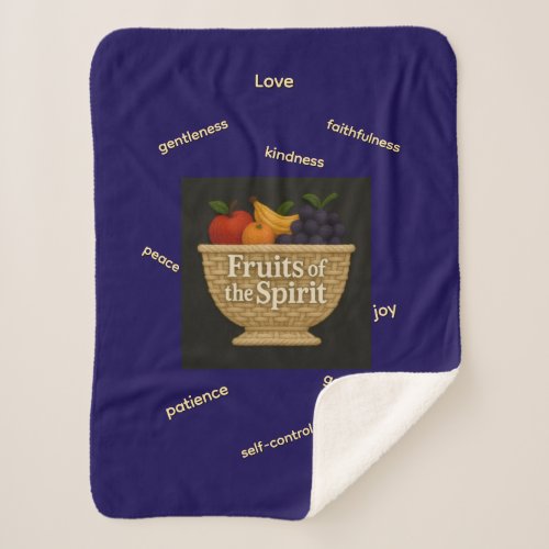 Fruits of the Spirit Sherpa Yarn Look Baby Blanket