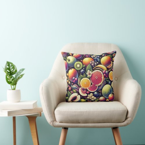 Fruits on a throw pillow