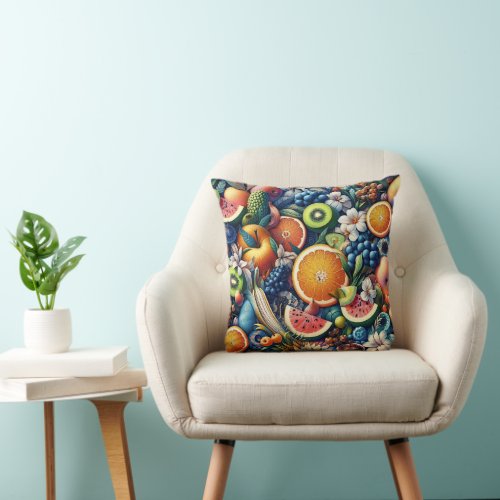 Fruits on a throw pillow