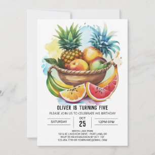 Fruits Online Chic Birthday  Invitation