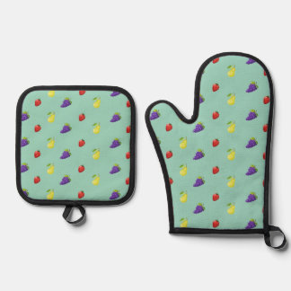 Fruits Oven Mitt & Pot Holder Set