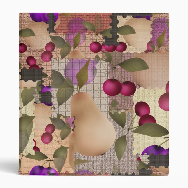 Fruits, patchwork 3 ring binder (Front)