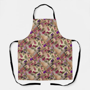 Fruits, patchwork, berries , pear , cherry , plum apron