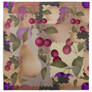 Fruits, patchwork cloth napkin