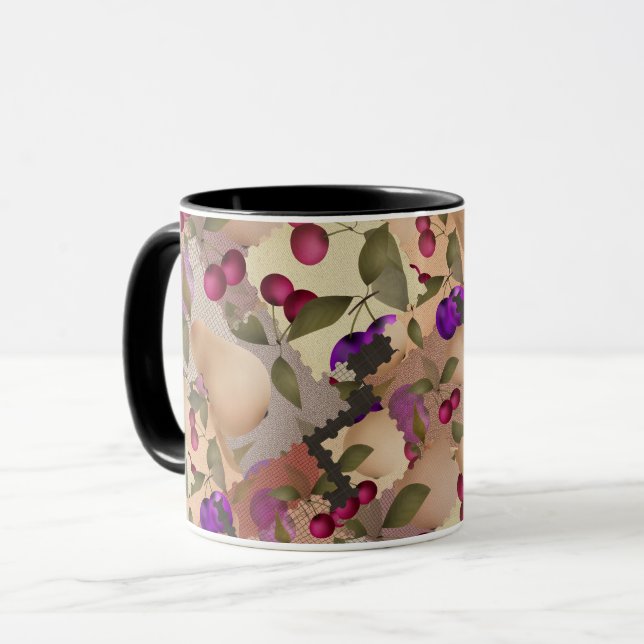 Fruits, patchwork coffee mug (Front Left)