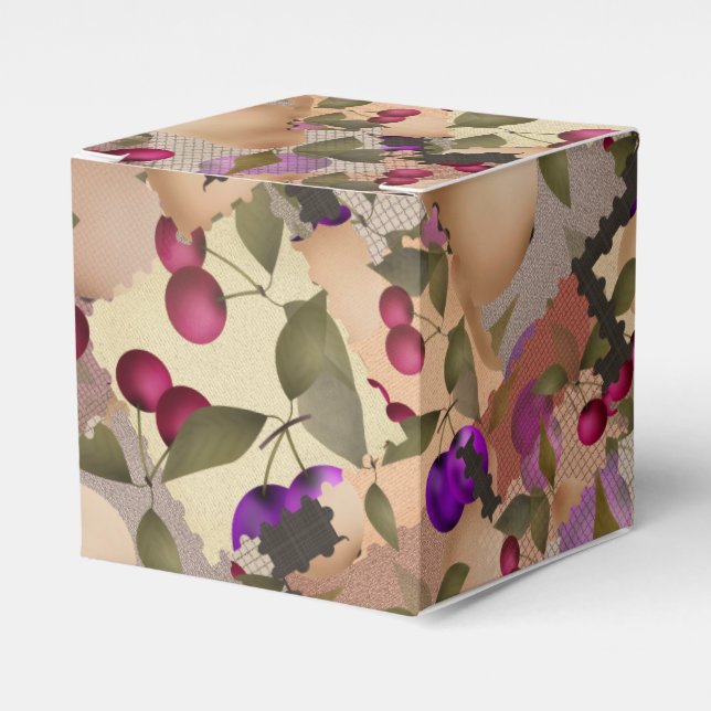 Fruits, patchwork favor boxes (Front Side)