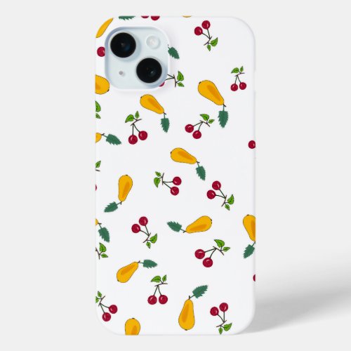 Fruits pattern iPhone 15 plus case