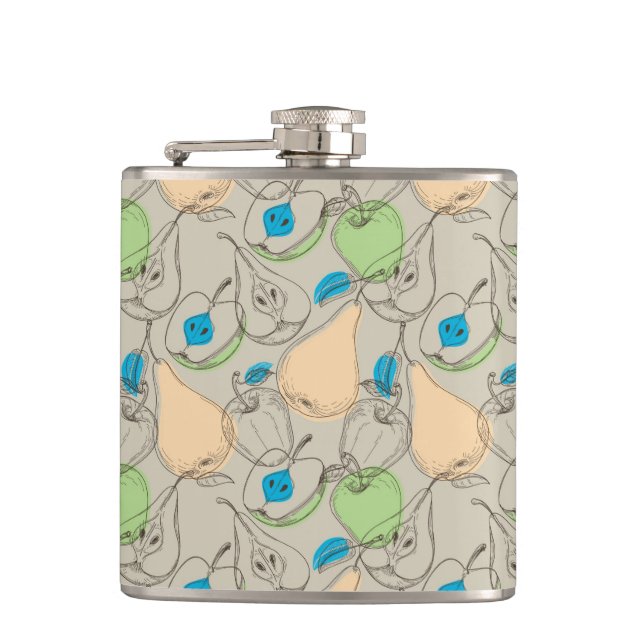 Fruits pattern flask (Front)