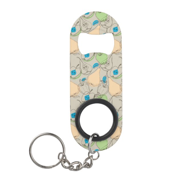 Fruits pattern keychain bottle opener (Front)