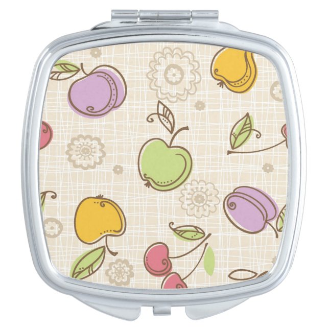 Fruits Pattern Mirror For Makeup (Front)